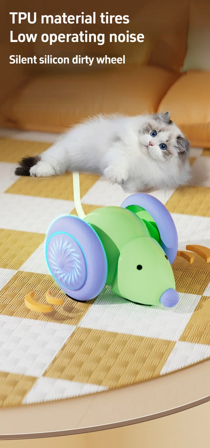 Pet Toys Interactive Cat Toy Electric Mouse Car Automatic Teaser Intelligent Obstacle Avoidance Pet Products Cat Accessories