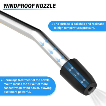 Air Blow Gun | High Flow Compressed Air Blower with Angled Bent Nozzle