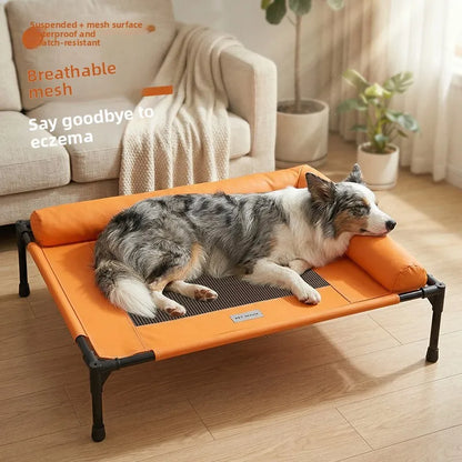 Summer Pet Folding Bed - Breathable & Moisture-Resistant Cat & Dog Bed for All Seasons