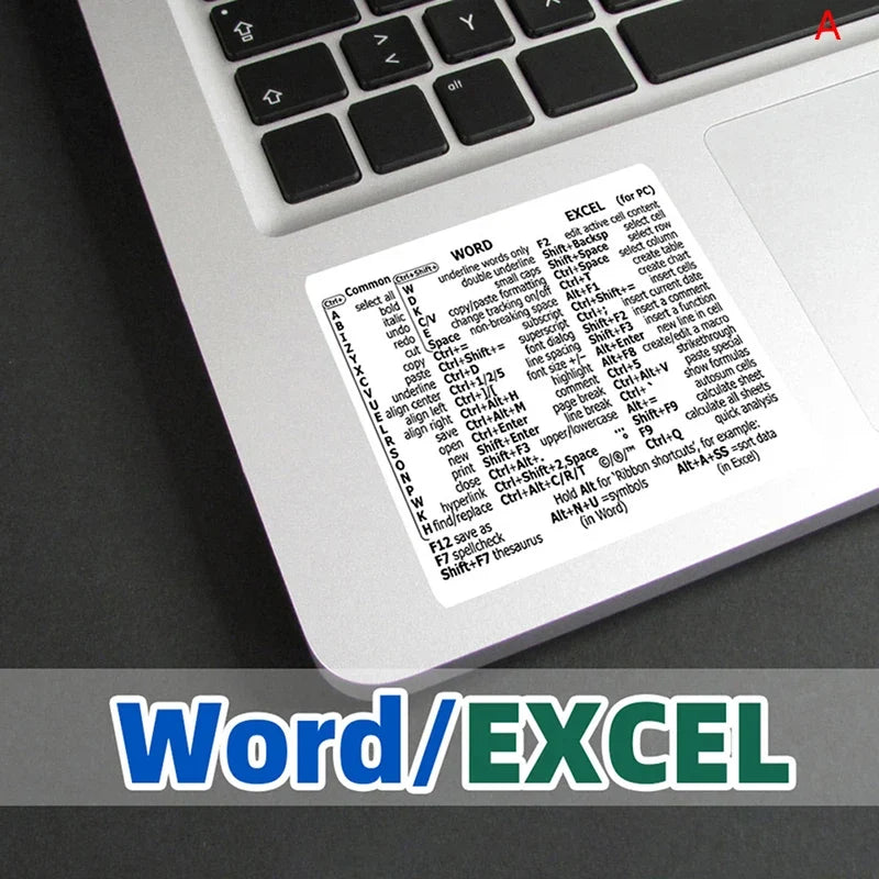 Windows PC Keyboard Shortcut Sticker | Quick Reference Decal for Laptop Desktop
