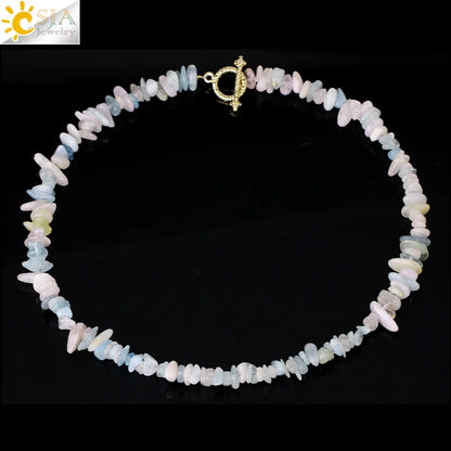 Natural Chip Stone Choker Necklace | Bohemia Crystal Bead Jewelry