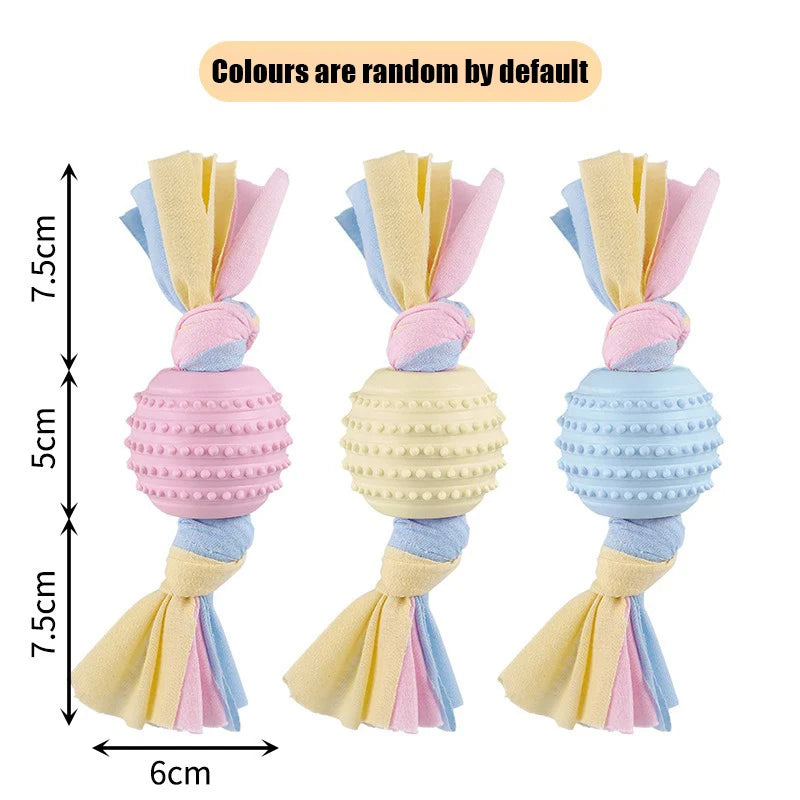 Dog Toys Bichon Frise Teddy Braided Rope Knot Indoor Training Interactive Play Grinding Teeth Cleaning Rubber Pets Toy Supplies