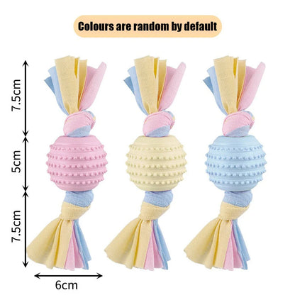 Dog Toys Bichon Frise Teddy Braided Rope Knot Indoor Training Interactive Play Grinding Teeth Cleaning Rubber Pets Toy Supplies