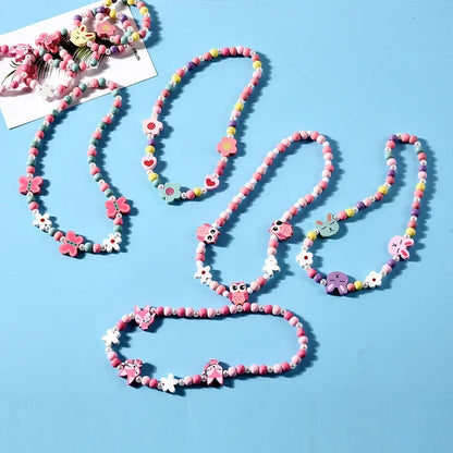 Girl Beads Toys Necklace and Bracelet Set for Girls | Unicorn Princess Jewelry Gift