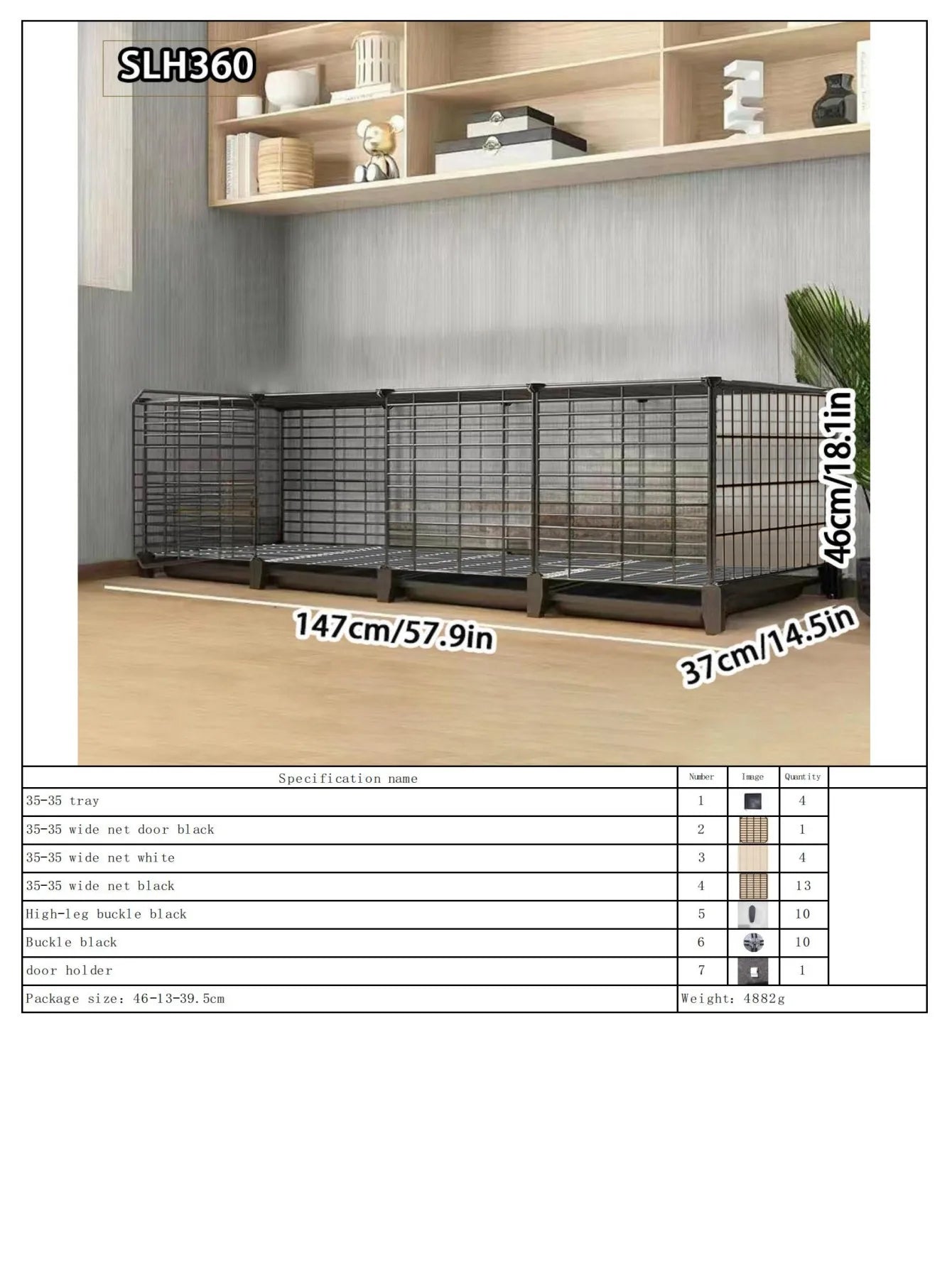 Large Indoor Rabbit Cage with Automatic Cleaning Toilet for Domestic Rabbits, Guinea Pigs, and Other Pets