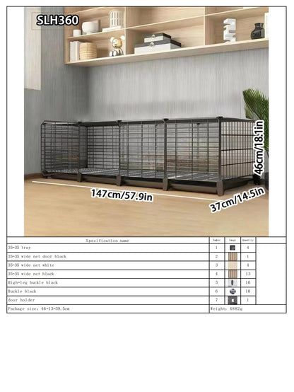 Large Indoor Rabbit Cage with Automatic Cleaning Toilet for Domestic Rabbits, Guinea Pigs, and Other Pets