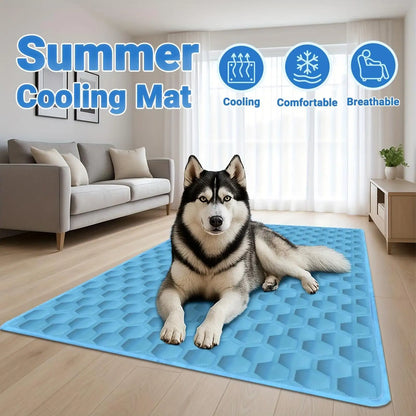 Pet Cooling Mat Chew-Resistant Cushion Pet Cats Bed Cooling Mat for Small Medium Large Breeds Animals Resting Camping Travel