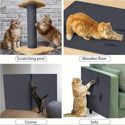 40x300cm Cat Scratcher Sofa Protector Cats Scratcher Pad Board Protection Trimmable Self-adhesive Carpet DIY Cat Scratch Mat