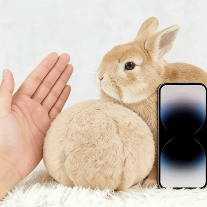 Bite Resistant Rabbit Soothing Ball Simulated Rabbit Buttocks Plush Pet Chewable Ball Comfortable Soft Rabbit Venting Ball