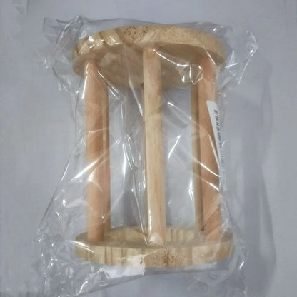 Rabbit Hay Feeder Rack Wooden Food Manger Cylindrical Stand Grass Holder for Small Pets Bunny Chinchilla Guinea Pigs Small Pets