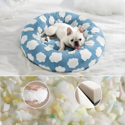 Round Pet Bed for Dogs Cats All Seasons Warm Winter Soft Comfortable Cushion Dog Beds for Large Dogs Dog Accessories Cat Bed