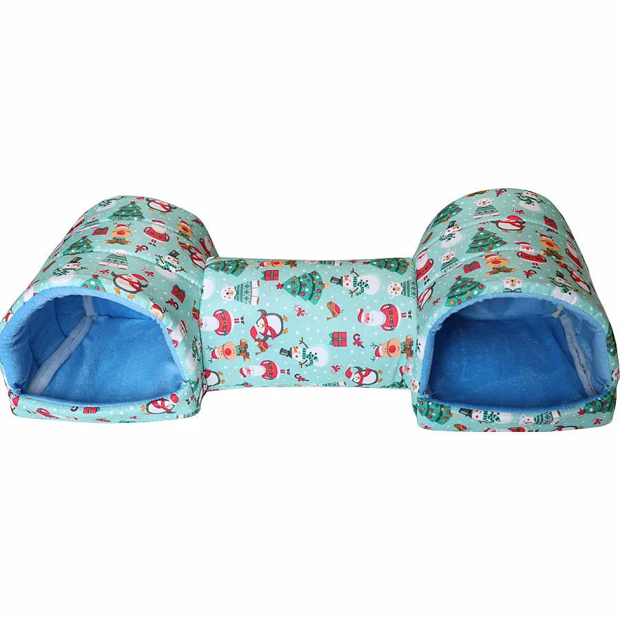 Hamster Tunnel Bed Tunnel Rabbits Toy Soft Cave House for Hamster for Guinea Pigs, Gerbils Molar Toy Bed