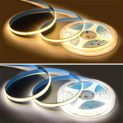 USB 5V COB LED Strip Lights | Dimmable Flexible Ribbon for Home Lighting
