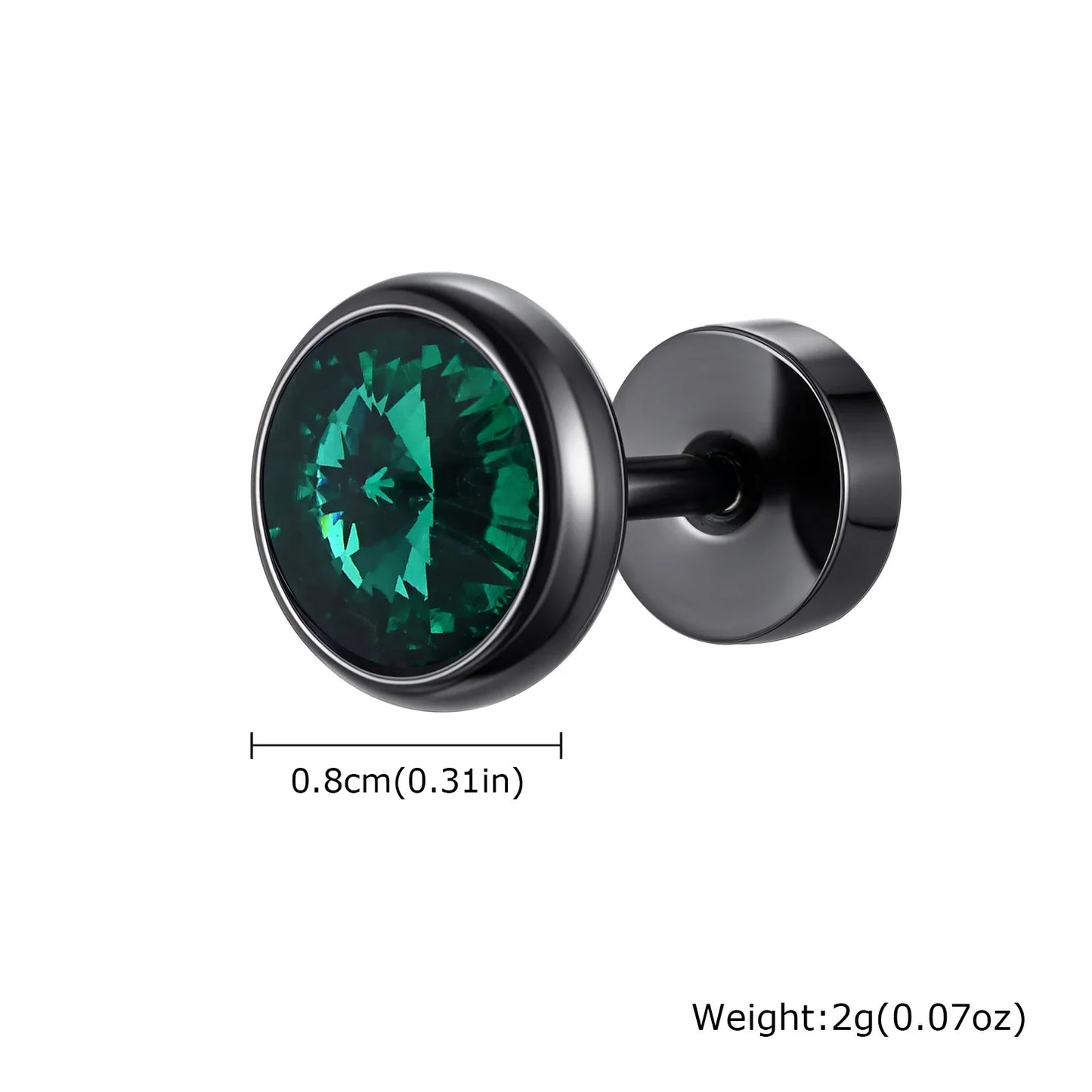 Anti Allergy Round Zircon Stud Earring for Men | AAA CZ Stainless Steel Hip Hop Classic Jewelry