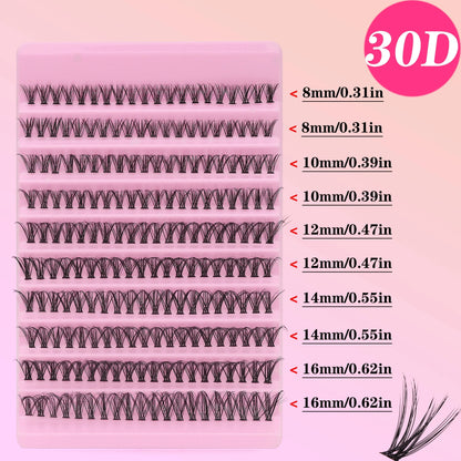 200pcs 30D Cluster False Eyelashes Set | DIY Eyelash Extensions