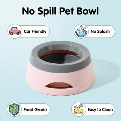 Portable Plastic Pet Dog Bowls No Spill Floating Design Non-Slip Cat Bowl Water Feeder Dry Mouth Support Pet Accessories