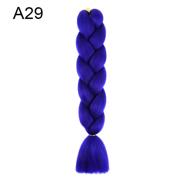 24-Inch Yaki Braids Ombre Jumbo Braiding Hair | Green Synthetic Hair Extensions for DIY Styles