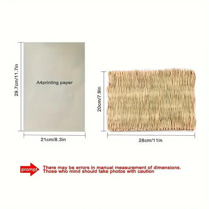 Natural Grass Woven Rabbit Grass Mat Suitable for Small Animal Cages - Comfortable Bedding Suitable for Rabbit Hay Beds