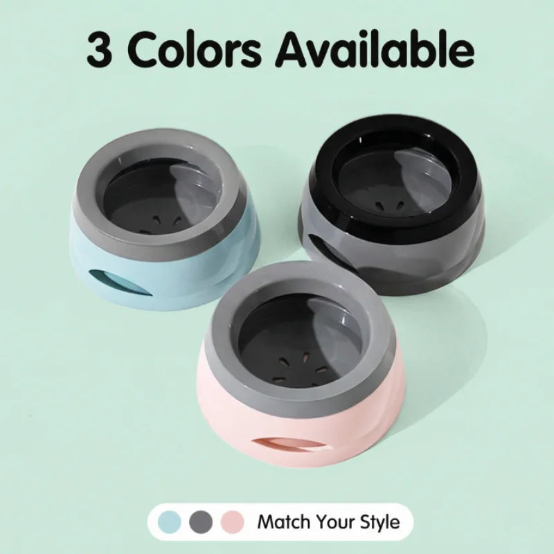 Portable Plastic Pet Dog Bowls No Spill Floating Design Non-Slip Cat Bowl Water Feeder Dry Mouth Support Pet Accessories