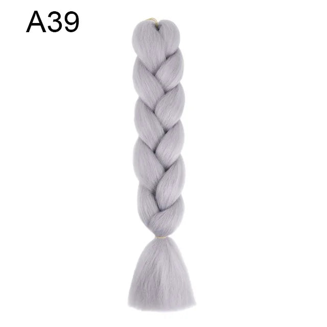24-Inch Yaki Braids Ombre Jumbo Braiding Hair | Green Synthetic Hair Extensions for DIY Styles