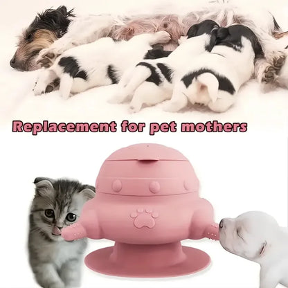 Pet Pacifier Feeder Pet Silicone Breast Feeder Multifunctional Puppy Feeding Bottles Food Storage Container for Kitten Dog Cat