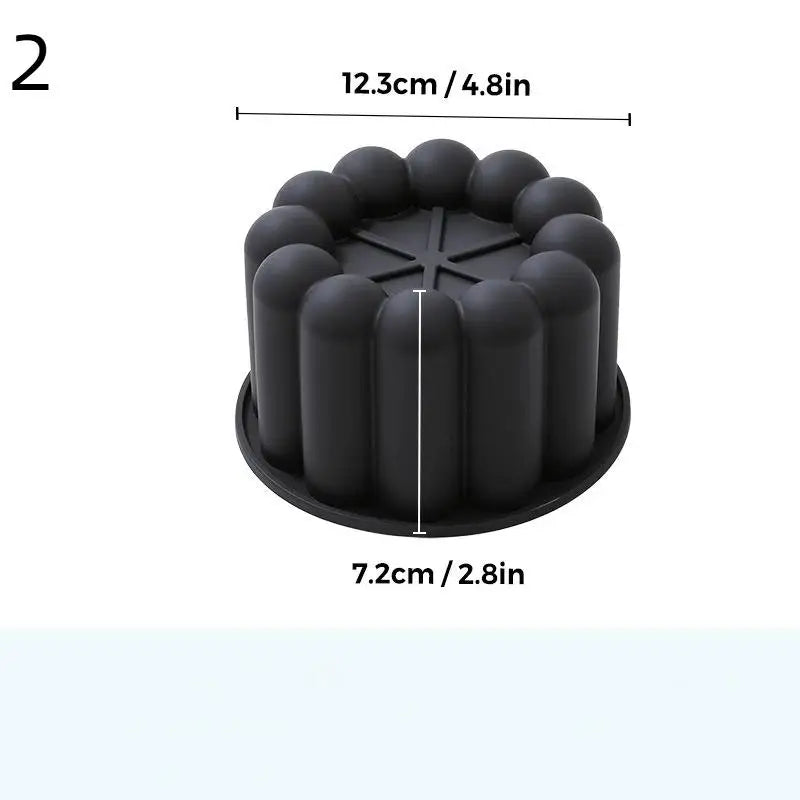Silicone Mousse Cake Mold Set | Flexible Baking Molds for Heart Star Flower Shapes