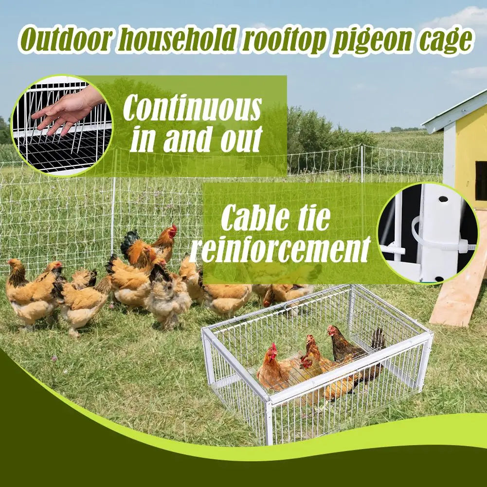 Auto Trap Bird Cage Rabbit Cage Mouse Cage Entry Only No Exit Thickened Encrypted Automatic Pigeon Collecting Portable Bird Cage