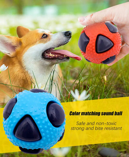 Pet TPR Toy Ball Interaction Pets Relieving Boredom Bite Resistance Small Medium-sized Dog Grinding Sleeping Venting Ball Flash