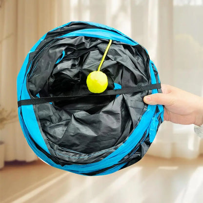 Cat Toy Tunnel Indoor Cat Hide Interactive Play Tunnel Tube Toys Fun Foldable Cat Hideaway Play Toys for Rabbits Puppy Kitten