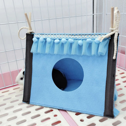 Guinea Pig Hideout Tunnel Tent Hamster Hideout Tent Rabbit Rat Tunnel House Small Animal Tube Warm Habitat