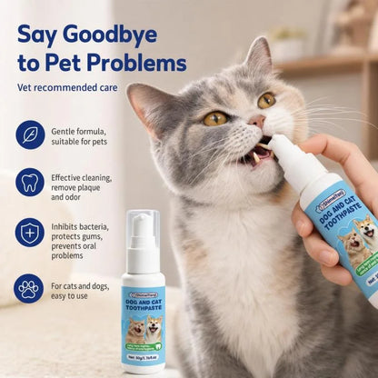 Pet Toothpaste – Pet Oral Care, Mint Flavor for Cleaning Teeth, Controls Plaque and Tartar, Suitable for Puppies and Adult Dogs,