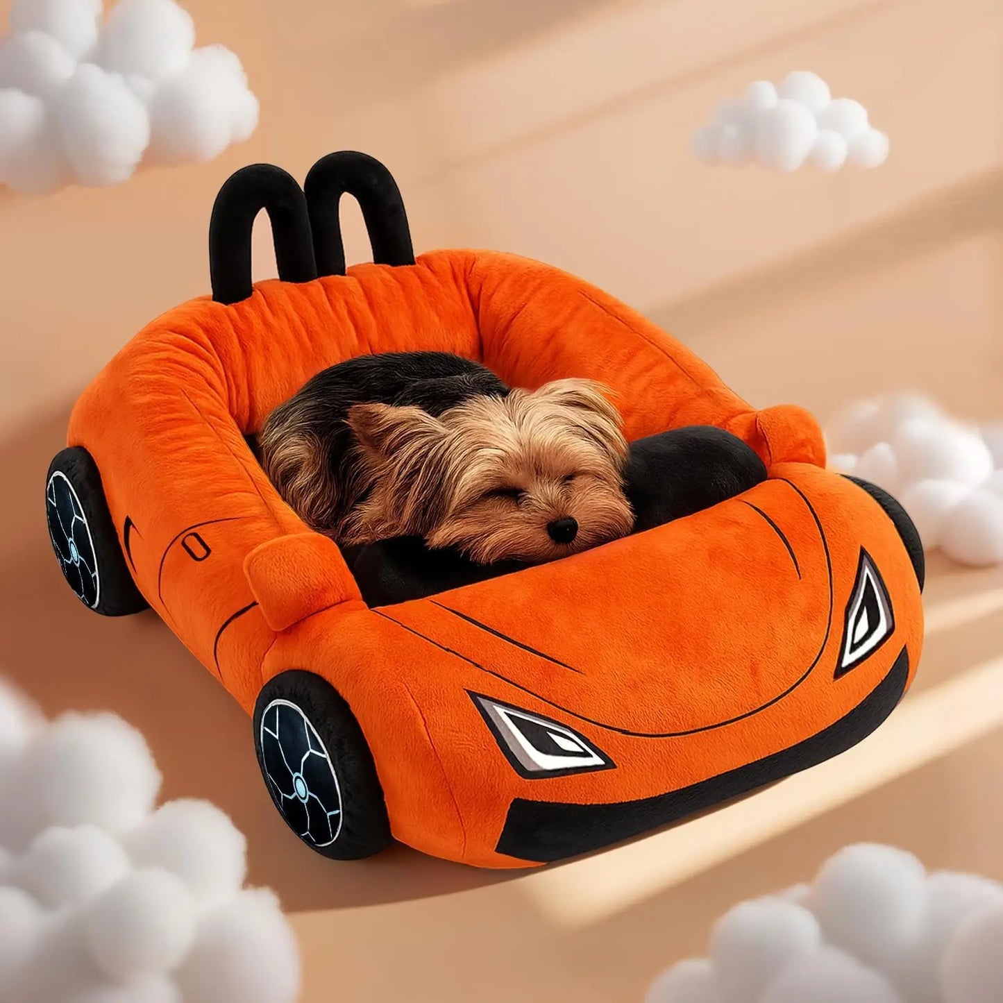 Supercar Cat Beds Kitten Bed Soft and Cozy Small Dog Beds with Pillow Washable Pet Mat for Puppy Kitty Funny Cats Toys Supplies
