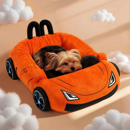 Supercar Cat Beds Kitten Bed Soft and Cozy Small Dog Beds with Pillow Washable Pet Mat for Puppy Kitty Funny Cats Toys Supplies