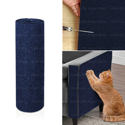 40x300cm Cat Scratcher Sofa Protector Cats Scratcher Pad Board Protection Trimmable Self-adhesive Carpet DIY Cat Scratch Mat