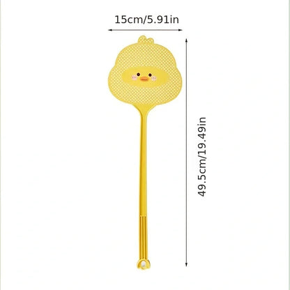 1pc Cute Cartoon Fly Swatter with Extended Handle | Durable Mosquito Killer