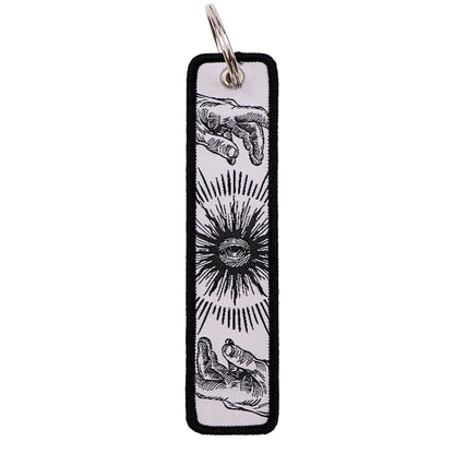 Spanish Quotes Embroidery Key Tag | Motorcycle Keychain for Men