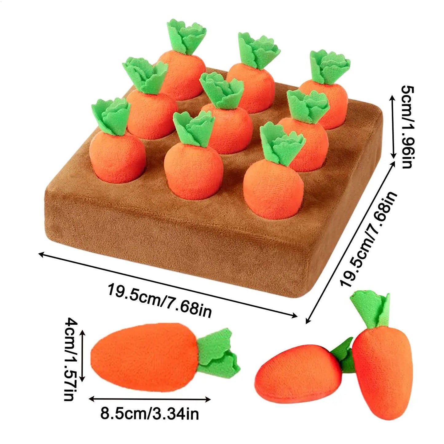 Dog Toys Snuffle Mat for Pet Plush Carrot Toy Mat Innovative Soft Plush Vegetable Field Pull Plush Carrot Dog Interactive Toys