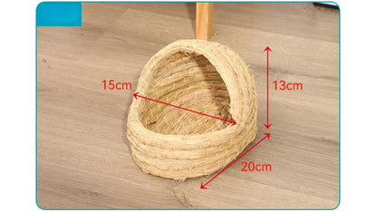 Straw Hand Woven Breathable Rabbit Grass Mat Four Season Hamster Guinea Pig Dutch Pig Foot Mat Rabbit Grass Nest Pet Supplies