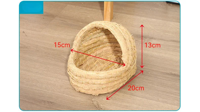Straw Hand Woven Breathable Rabbit Grass Mat Four Season Hamster Guinea Pig Dutch Pig Foot Mat Rabbit Grass Nest Pet Supplies