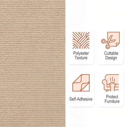 Cat Scratching Mat DIY Self-Adhesive Trimmable Carpet Anti-Scratch Furniture Protector for Fits Sofas Walls Doors