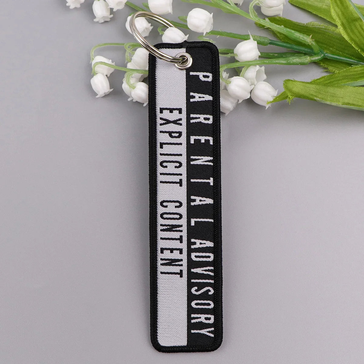 Spanish Quotes Embroidery Key Tag | Motorcycle Keychain for Men
