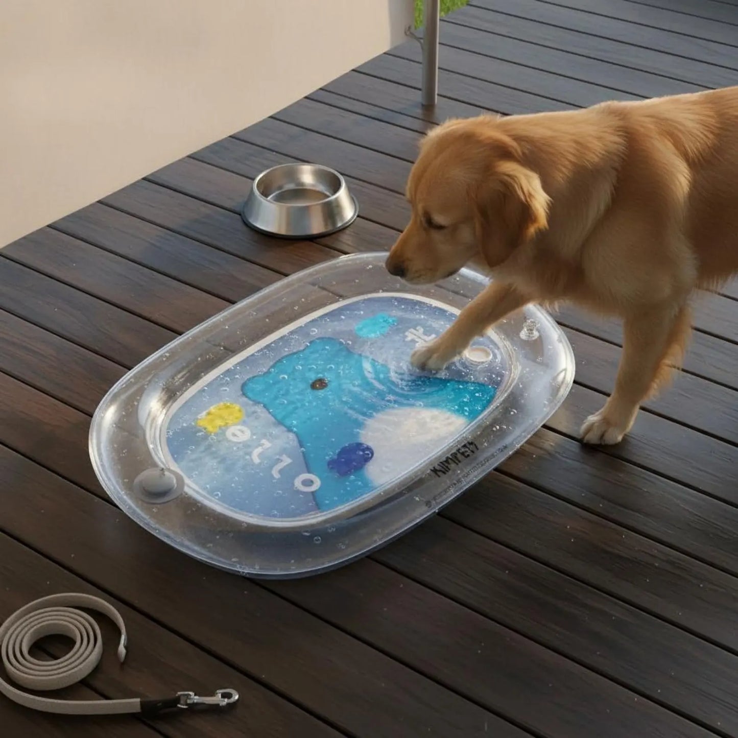 Pet Water Bed Scratch Resistant Inflatable Cooling Pad Water Cooling Pad Thick PVC Pet Play Mat Foldable for Summer