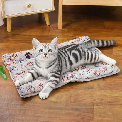 Portable Dog Sleeping Bed Mats Pet Blanket Plush Washable Cat Sofa Bed Mat Home Travel Comfortable Warm Soft Flannel relax Towel
