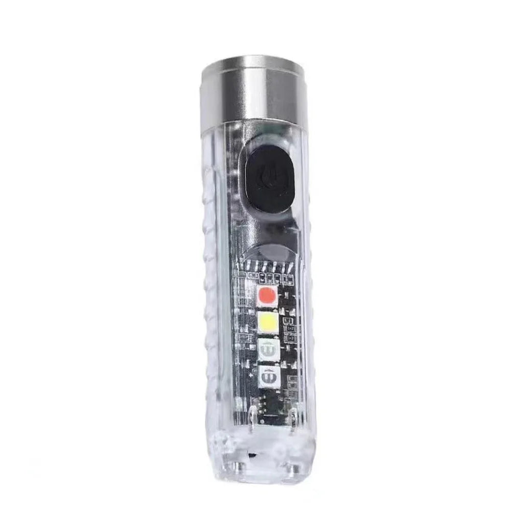 Mini EDC LED Flashlight | Portable Keychain Light with Magnetic Base and UV Lamp