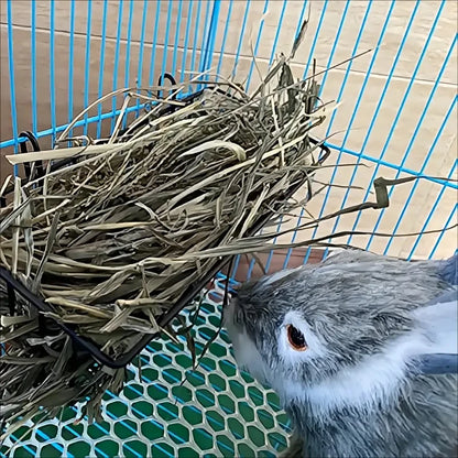 Rabbit Food Basket Grass Rack Rabbit Grass Frame Hay Feeder Rabbit Spring Grass Frame Grass Hay Bowl Rack Pet Food Container