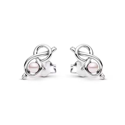 925 Silver Heart and Butterfly Stud Earrings | Elegant Fine Jewelry Gift for Women