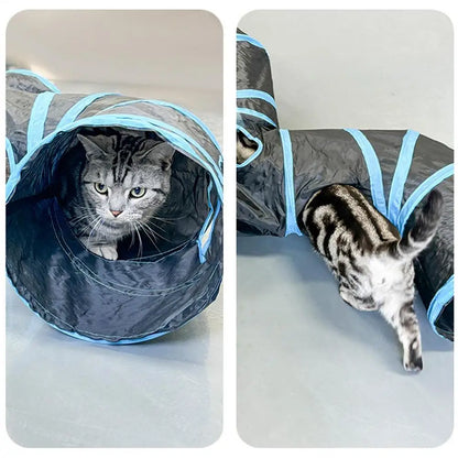 Cat Toy Tunnel Indoor Cat Hide Interactive Play Tunnel Tube Toys Fun Foldable Cat Hideaway Play Toys for Rabbits Puppy Kitten