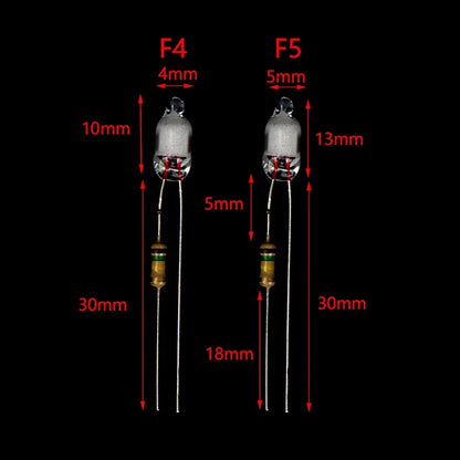 10Pcs Neon Light Bulbs 4x10mm 5x13mm 220V | Main Power Indicator with Built-in Resistor