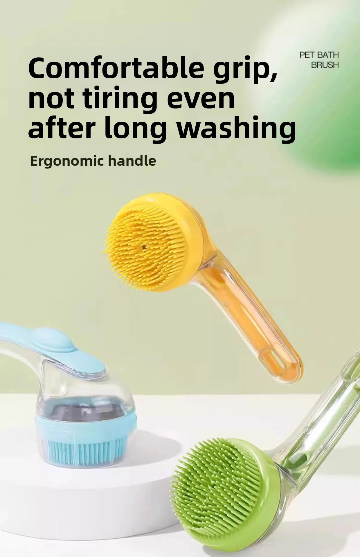 Pet dog bath brush, cat bath brush, bathing massage brush, magical pet bathing and massage scrub brush