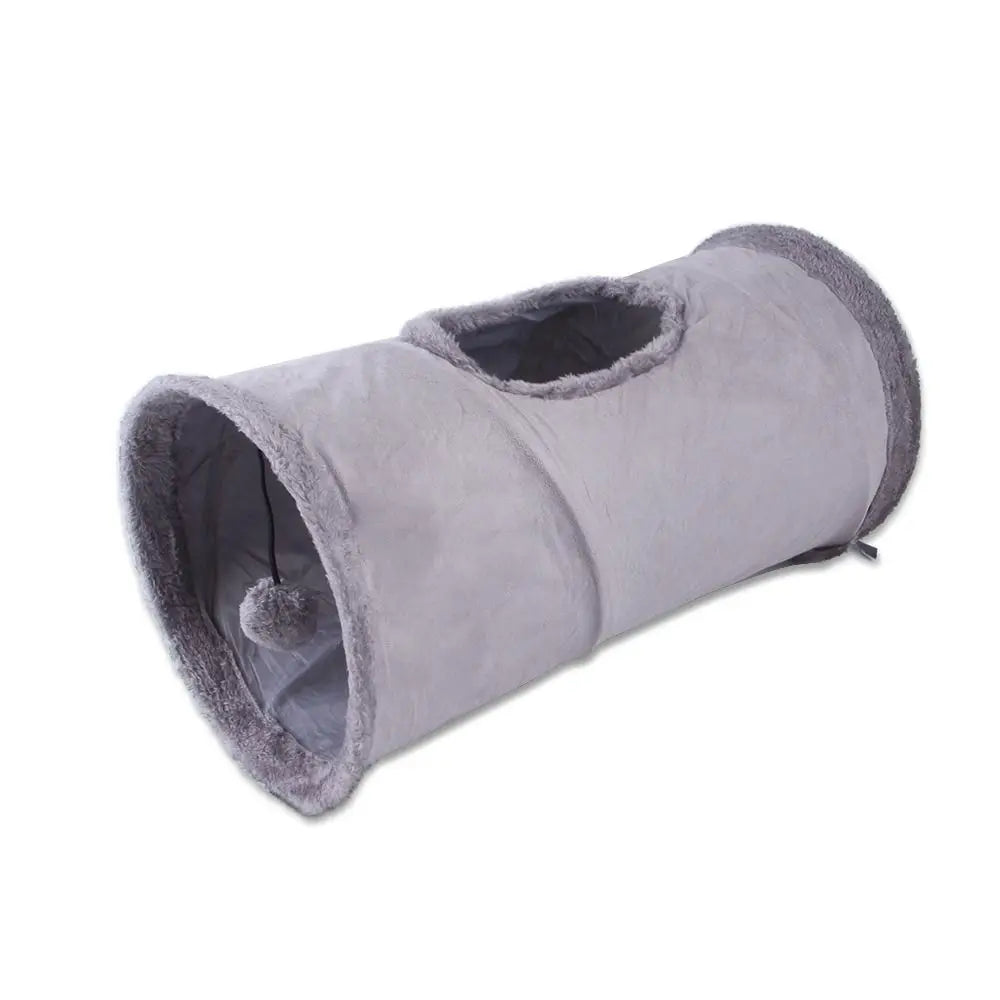 Collapsible Suede Fabric Puppy Kitten Rabbit Pet House Tunnel Holes Channel Tunnel Tube Cat Tunnel Pet Supplies Cat